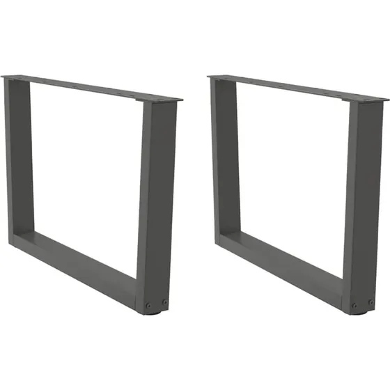 vidaXL sofabordsben V-formet 2 stk. antracit 70 x (42-43,3) cm stål