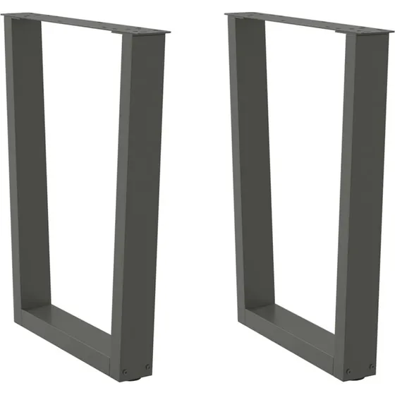 vidaXL V-formet spisebordsben 2 stk. antracit 70 x (72-73,3) cm stål