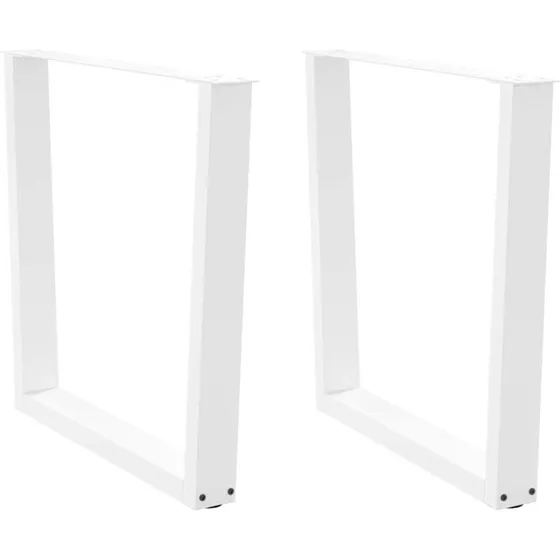 vidaXL V-formet spisebordsben 2 stk. hvid 90 x (72-73,3) cm stål