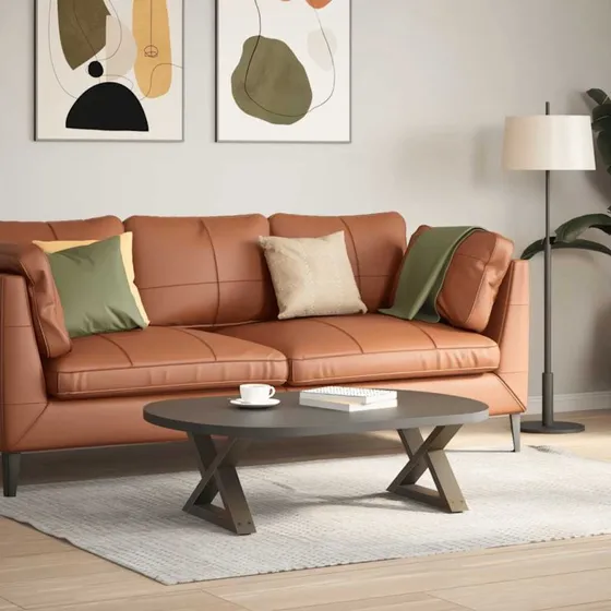 vidaXL sofabordsben 2 stk. naturstål 50x(30-31,3) cm