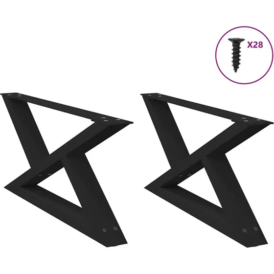 vidaXL sofabordsben 2 stk. sort 70 x (30-31,3) cm stål