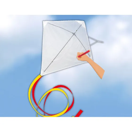Tegn din egen drage – drage til børn med lang hale, inkl. line