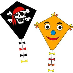 Drage med hale og 1 line, 45x50 cm