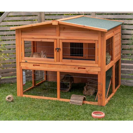 Trixie Natura Kaninbur XL med løbegård 135 x 112 x 115 cm
