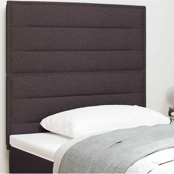 vidaXL LED-sengegavl Mørk Brun 100 cm, justerbar med lysstrimler