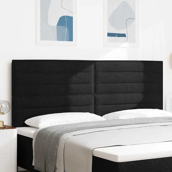 vidaXL LED-sengegavl med justerbar højde, 200 cm, sort