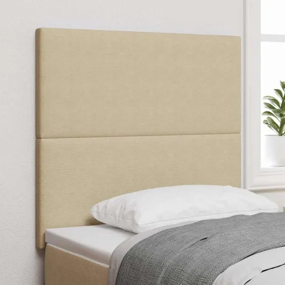vidaXL LED-sengegavl Grågrøn 100 cm med lysstrimler