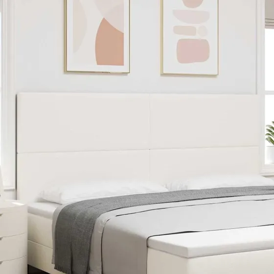 vidaXL LED-sengegavl creme 200 cm med lysstrimler