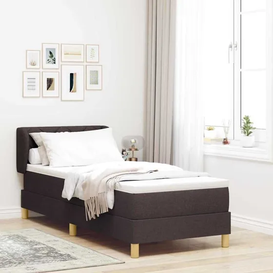 vidaXL Boxspring seng 80x200 cm mørk brun stof