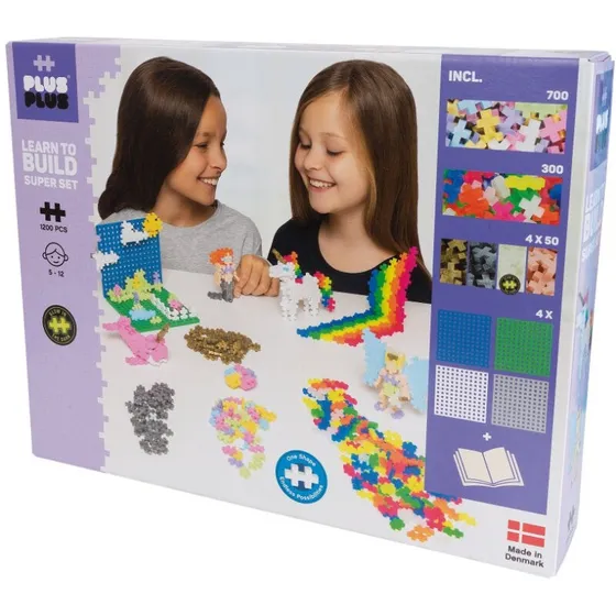 Plus-Plus Pastel Super Begyndersæt 1200 stk