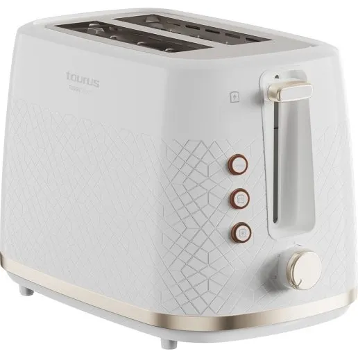 Taurus Fusion Crunch Brødrister 2 Skiver Hvid 800W