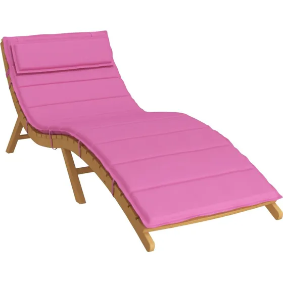 vidaXL Solseng Pude Lyserød 178 x 60 x 4 cm Oxfordstof