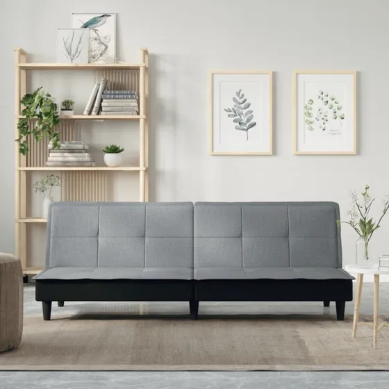 vidaXL Sovesofa Stof Lysegrå – Komfortabel og Justerbar