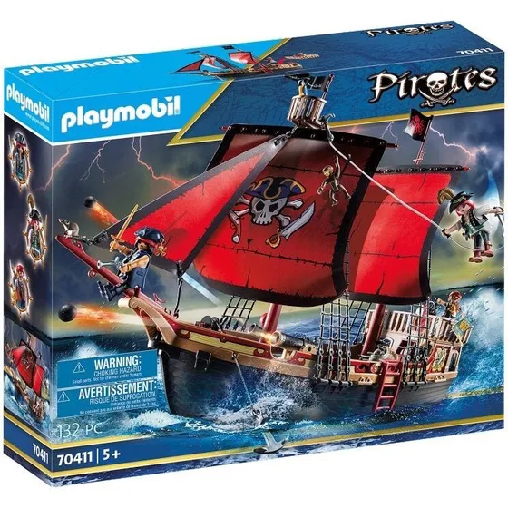 Playmobil Pirates 70411 - Dødningehoved-kampskib, fra 4 år