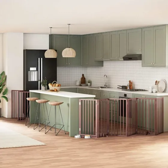 vidaXL Hundelåge 15 Paneler 750 cm Foldbar Poppeltræ Brun