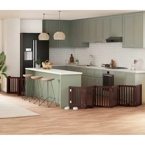 vidaXL Hundelåge 15 Paneler 750 cm Foldbar Poppeltræ Brun
