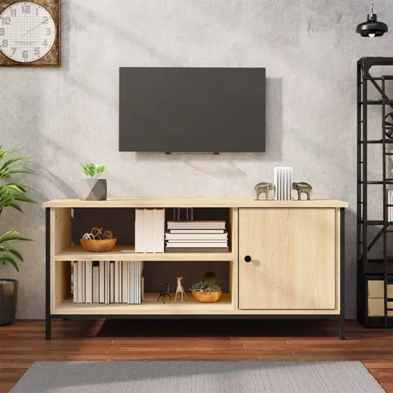 vidaXL Tv-bord 100x40x45 cm konstrueret træ sonoma-eg