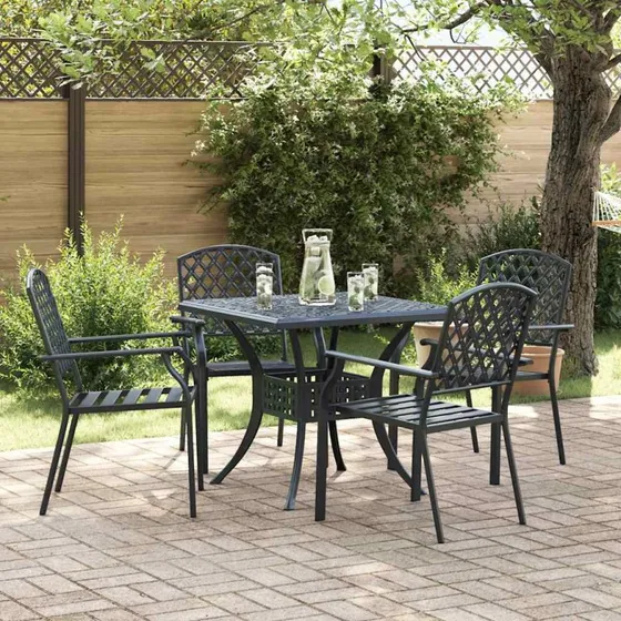 vidaXL 4-pces Havestol Antracit Stål 56 x 65 x 89 cm