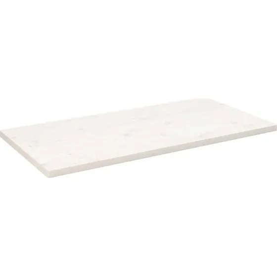 vidaXL bordplade 100x60x2,5 cm hvid massivt fyrretræ