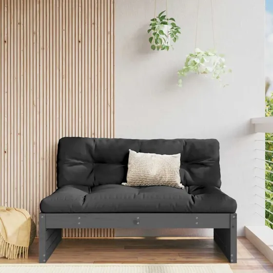 vidaXL Midtermodul 120x80 cm gråt fyrretræ