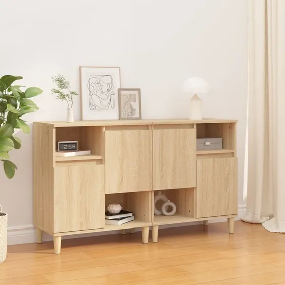 vidaXL Skænke 2 stk. 60x35x70 cm Konstrueret Træ Sonoma-Ege