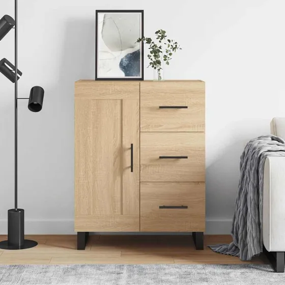 vidaXL Skænk 69,5x34x90 cm Konstrueret Træ Sonoma-Eg