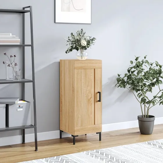 vidaXL Skænk 34,5x34x90 cm Konstrueret Træ Sonoma-Eg