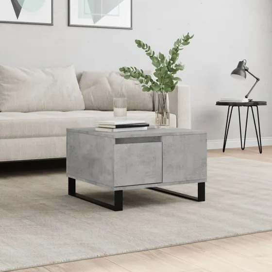 vidaXL sofabord 55x55x36,5 cm konstrueret træ betongrå