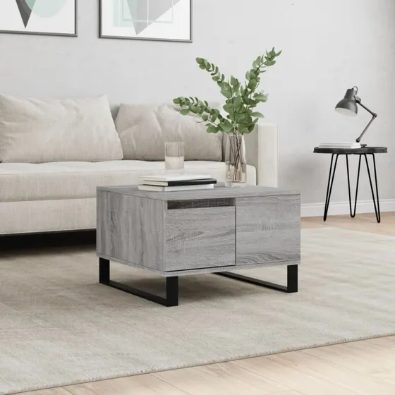 vidaXL sofabord 55x55x36,5 cm grå sonoma-eg