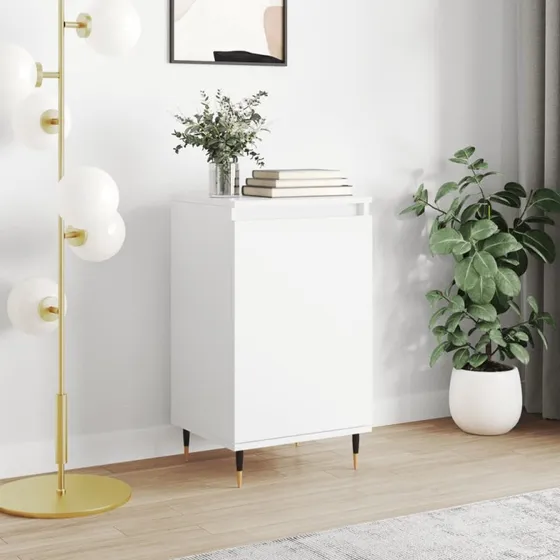 vidaXL Skænk 40x35x70 cm konstrueret træ hvid