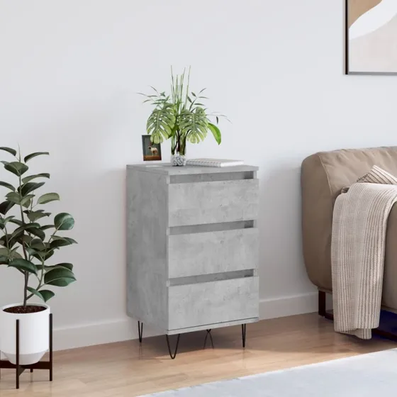 vidaXL Skænk 40x35x70 cm konstrueret træ betongrå