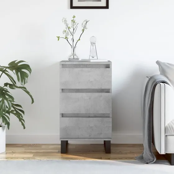 vidaXL Skænk 40x35x70 cm konstrueret træ betongrå