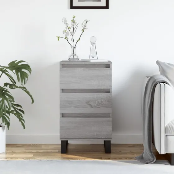 vidaXL Skænk 40x35x70 cm Konstrueret Træ Grå Sonoma-Eg