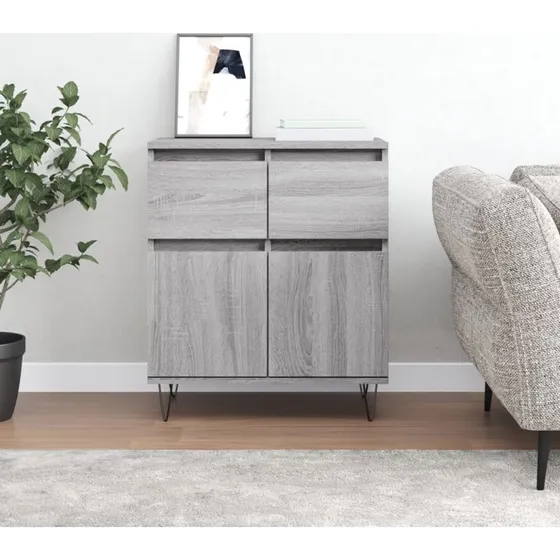 vidaXL Skænk 60x35x70 cm Konstrueret Træ Grå Sonoma-Eg