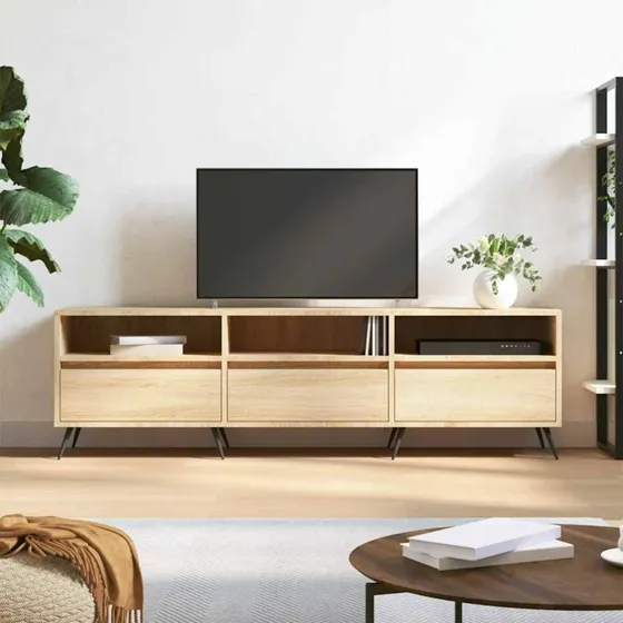 vidaXL Tv-bord 150x30x44,5 cm konstrueret træ sonoma-eg