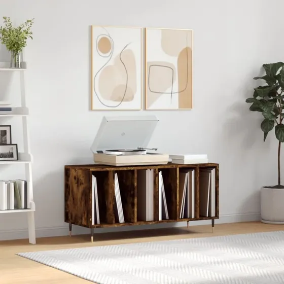 vidaXL Vinylskab 100x38x48 cm røget egetræsfarve