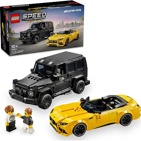 LEGO Speed Champions 76924 – Mercedes‑AMG G 63 (sort) & SL 63 (gul)