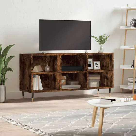 vidaXL tv-bord 103,5x30x50 cm røget egetræsfarve konstrueret træ