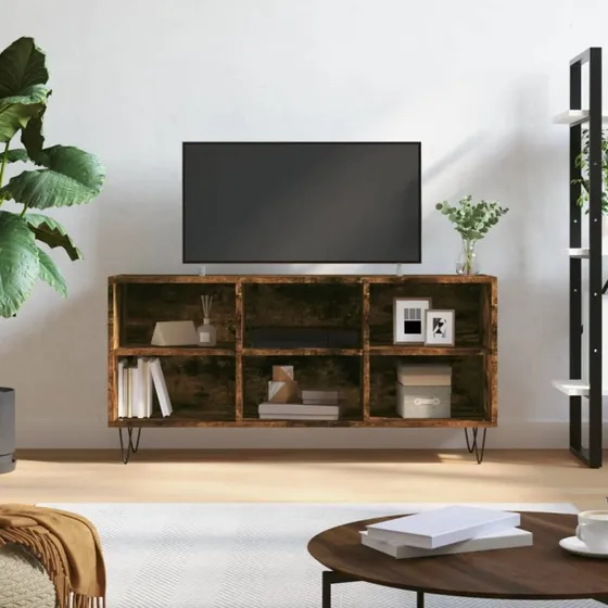 vidaXL tv-bord 103,5x30x50 cm røget egetræsfarve