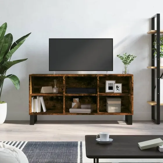 vidaXL tv-bord 103,5x30x50 cm røget egetræsfarve
