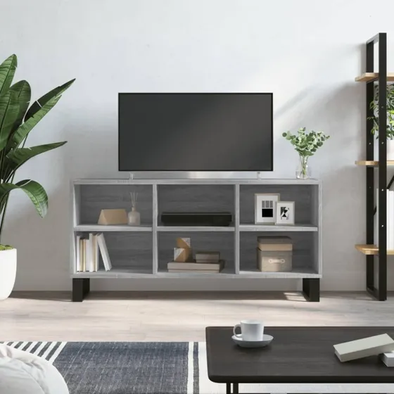 vidaXL Tv-bord 103,5x30x50 cm grå sonoma-eg konstrueret træ