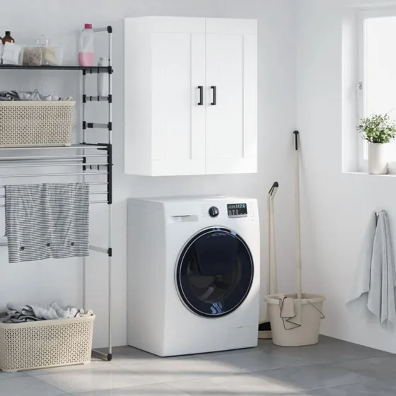 vidaXL Vægskab 69,5x34x90 cm Konstrueret Træ Hvid