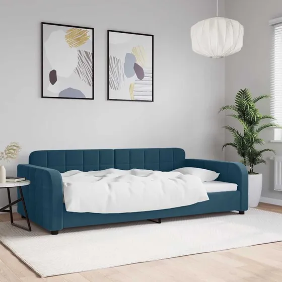 vidaXL Daybed 100x200 cm velour blå