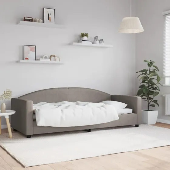 vidaXL Daybed 80x200 cm Stof Gråbrun