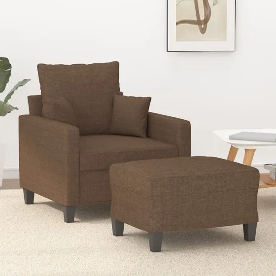 vidaXL Sofastol med Fodskammel 60 cm Brun