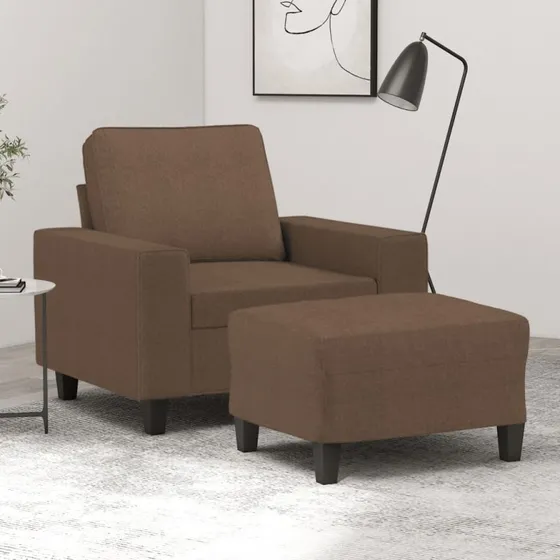 vidaXL Sofastol med Fodskammel 60 cm Brun