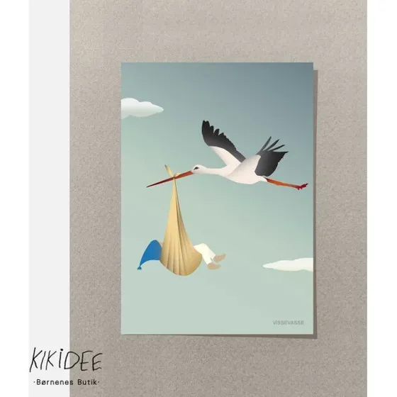 ViSSEVASSE Storken A7 dobbeltkort, blå