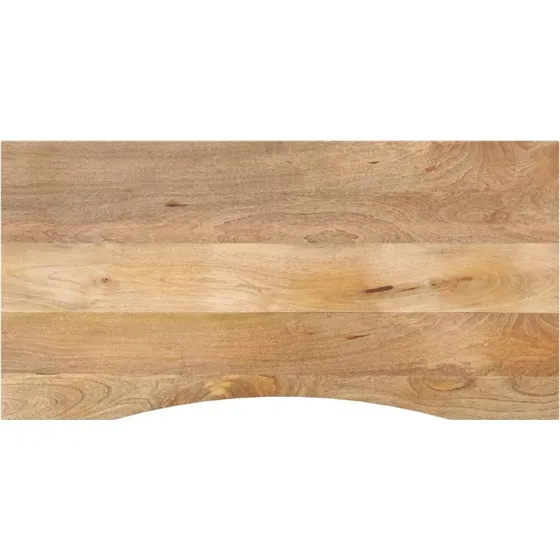 vidaXL bordplade med kurvet form 110x60x2,5 cm ru massivt mangotræ