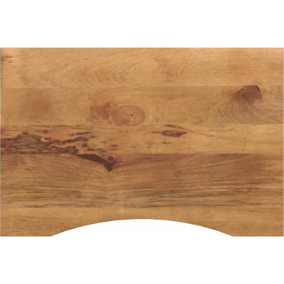 vidaXL bordplade med kurvet form 90x50x2,5 cm ru massivt mangotræ