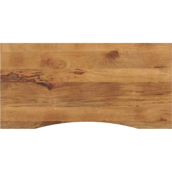 vidaXL bordplade med kurvet form 110x60x2,5 cm ru massivt mangotræ